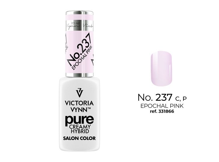 Kremowy Lakier Hybrydowy PURE kolor:  No 237 Epochal Pink