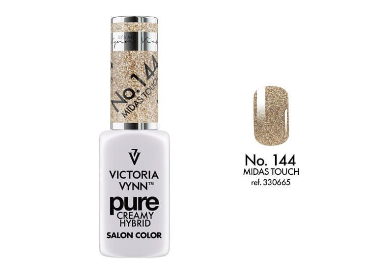  Kremowy Lakier Hybrydowy PURE kolor:  No 144 Midas Touch