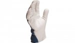 Rękawice z koziej skóry strona grzbietowa z dżerseju biało-niebieskie rozmiar 10 CT402BL10