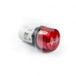 Buzzer, monoblok, 230V AC, 85db, podświetlany, IP65, czerwony T0-MBZS220SE