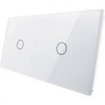 Livolo biały panel szklany dotykowy 1+1 7011-61   Livolo-7011-61