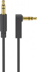 Kabel audio AUX, 3,5 mm stereo 3-pinowy, cienki, CU, kątowy 5m 59526