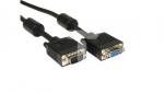 Kabel 30m Męskie złącze VGA/SVGA HD15 to Przedłużacz żeński Czarny