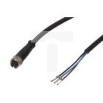 Kabel konfekcjonowany jednostrony złącze M8 żeńskie 3-pinowe proste wolny koniec przewodu 3x0,34mm² 5m PUR 250V -30-90 stC IP67