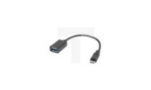Adapter microUSB -&gt;USB-A 2.0 0.15M OTG czarny LANBERG