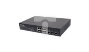 8-Portowy SWITCH Zarządzalny Przełącznik Gigabit Ethernet PoE+ z 2 Slotami SFP, 40W 802.3AT/AF, INT 561167