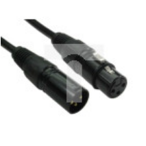 Zespół kablowy XLR, 500mm, złącze A: Męskie, złącze B: Żeńskie, Czarny
