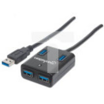 4-Portowy HUB USB 3.0 SuperSpeed kabel 50CM USB-A, MHT 162296