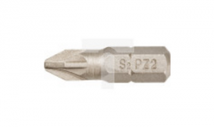 Końcówki wkrętakowe PZ2x25 mm 1/4cala stal S2 /20szt./