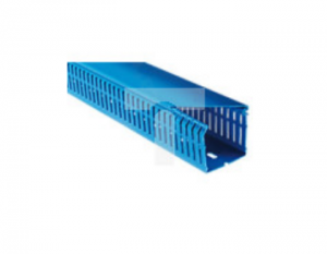 Koryto kablowe Niebieski PVC Otwarty Koryto panelowe z otworami 60 mm 100mm 2m RS PRO