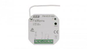 Radiowy pojedyńczy przekaźnik wielofunkcyjny, do instalacji bez przewodu neutralnego FiWave FW-R1P-NN