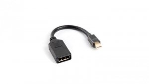 Adapter mini DisplayPort - DisplayPort czarny AD-0003-BK