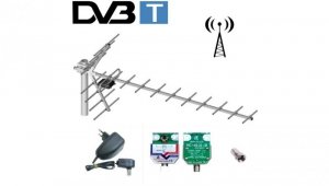 Antena DVB-T kierunkowa 19-elementowa YAGA + wzmacniacz LIBOX LB019W
