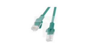 Kabel krosowy patchcord U/UTP kat.5e 0,25m zielony /opak=10szt./
