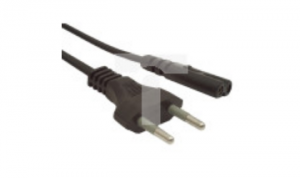 Kabel zasilający EURO (radiowy) CEE 7/16 - IEC 320 C7 1,8m VDE czarny CA-C7CA-11CC-0018-BK