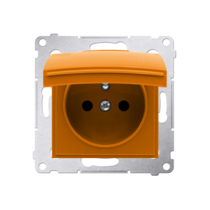 Simon 54 Pokrywa gniazda do wersji IP44 z przesłonami pomarańczowa  bez uszczelki DGZ1BUZP/32