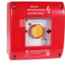 Ręczny przycisk p.poż wyłącznika prądu PWP1(1NO i 1NC)z młoteczkiem i z certyfikatem zielony/czerwony PWP1-W01-B-11-2LED11-M