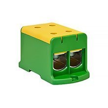 Blok rozdzielczy-odgałęźny 2x1-biegun AL/CU 35-240mm2 żółto-zielony montaż płaski i na szynę TH WLZ35/2x240/z 48.226