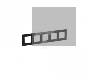 Niloe Step - ramka pięciokrotna 5x - kolor antracyt 863795
