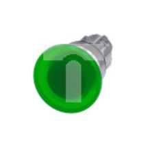 Przycisk grzybkowy podświetlany 22mm okrągły metal błyszczący zielony 40mm z samopowrotem 3SU1051-1BD40-0AA0