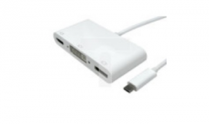 Adapter, do wyświetlaczy: 1, USB C, USB 3.1, DisplayPort, HDMI, VGA