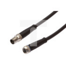 Kabel konfekcjonowany obustronny złącze M8 żeńskie 4-pinowe proste M8 męskie 3-pinowe proste 3x0,34mm² 0,3m PUR 60V IP67 VK030F7