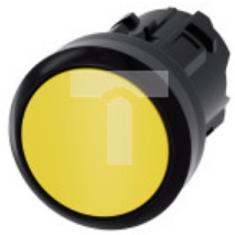 Przycisk 22mm okrągły tworzywo sztuczne żółty płaski bez samopowrotu odryglowanie przez naciśnięcie 3SU1000-0AA30-0AA0