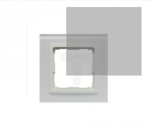 VENA2 Ramka pojedyncza szkło Xglass akrylowe białe + biały 5204181