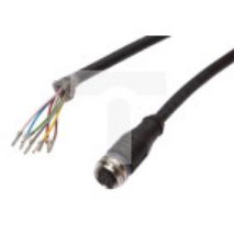 Złącze kablowe M12 źeńskie 8pin proste wolny koniec przewodu, 8x0,25mm PUR fi6,6mm 30V 90 stC IP67 ekranowane VK205A25