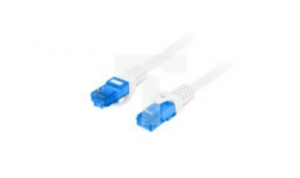 Kabel krosowy patchcord S/FTP kat.6A LSZH CCA biały 0,5m