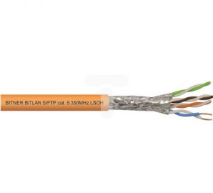 Kabel teleinformatyczny BiTLAN S/FTP 4x2x23 AWG (0,54) kat.6 350MHz LSOH TI0112 /bębnowy/