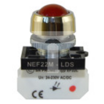 Lampka NEF22 metalowa sferyczna błyskająca czerwona W0-LD-NEF22MLDSB C
