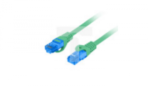 Kabel krosowy patchcord S/FTP kat.6A LSZH CCA zielony 10m