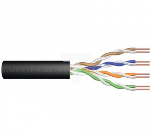 Kabel teleinformatyczny U/UTP kat.5e PE zewnętrzny suchy czarny Fca DK-1511-V-05-OD /50m/