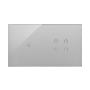 Simon Touch ramki Panel dotykowy S54 Touch, 2 moduły, 1 pole dotykowe + 4 pola dotykowe, srebrna mgła DSTR214/71