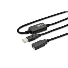 Kabel przedłużający USB 2.0 HighSpeed Typ USB A/USB A M/Ż aktywny czarny 20m DA-73102