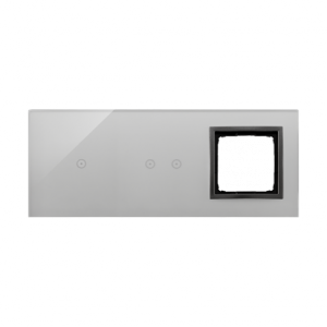 Simon Touch ramki Panel dotykowy S54 Touch, 3 moduły, 1 pole dotykowe + 2 pola dotykowe poziome + 1 otwór na osprzęt S54, burzow