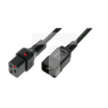 Kabel zasilający serwerowy 3x1,5 IEC C20 prosty/IEC C19 prosty M/Ż czarny IEC-PC1285 /2m/