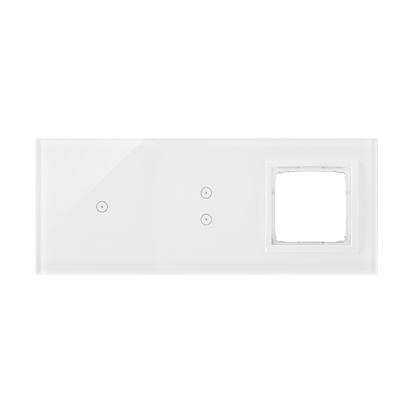 Simon Touch ramki Panel dotykowy S54 Touch, 3 moduły, 1 pole dotykowe + 2 pola dotykowe pionowe + 1 otwór na osprzęt S54, biała 