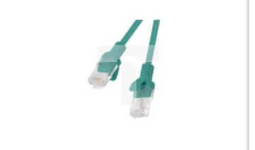 Kabel krosowy patchcord U/UTP kat.5e 0,5m zielony /opak=10szt./
