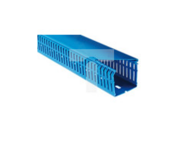 Koryto kablowe Niebieski PVC Otwarty Koryto panelowe z otworami 80 mm 80mm 2m RS PRO