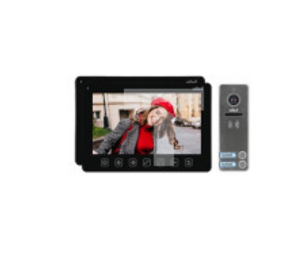 Zestaw wideodomofonowy 2-rodzinny, bezsłuchawkowy, kolor, LCD 7, menu OSD, ster. bramą, czarny NOVEO MULTI,OR-VID-EX-1063/B