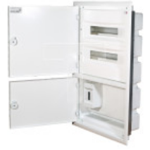 Rozdzielnica hybrydowa 2x18 podtynkowa drzwi metalowe białe / IP40 400V AC / ERP18-4-2V MEDIA 001101290