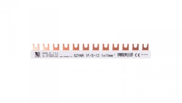 Szyna łączeniowa 1P 63A 10mm2 widełkowa (12mod.) S-12 E.4300