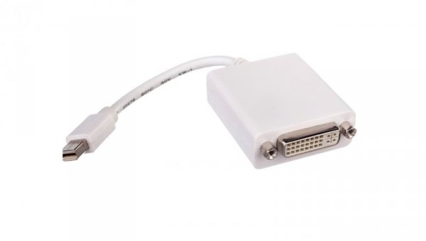 Kabel adapter miniDisplayPort 1.1a Typ miniDP/DVI-I(24+5), M/Ż biały 0,15m AK-340406-001-W