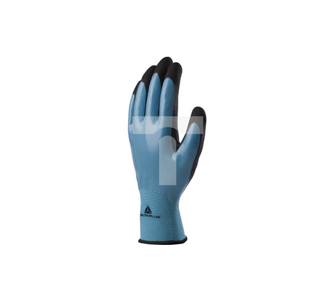 Rękawice robocze powlekane nitrylem kolor niebieski 10 VV636BL10