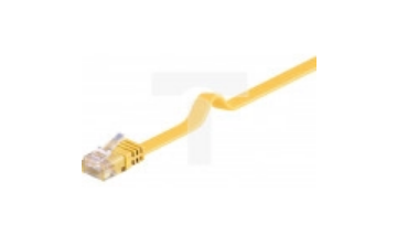 Kabel krosowy płaski patchcord U/UTP kat.6 żółty 1m 96402