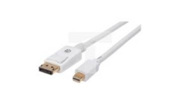 Kabel Mini DisplayPort 1.2 MiniDP-DP M/M 4K@60Hz 2m Biały, MHT 324748