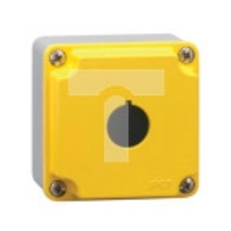 Metalowa obudowa pusta 1 otwór pokrywa żółta LPZM1A5