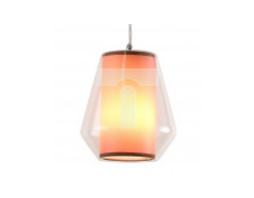 Lampa pendant selene p161040 e27 glass+fabric clear 19x21 [44020] PPL024C